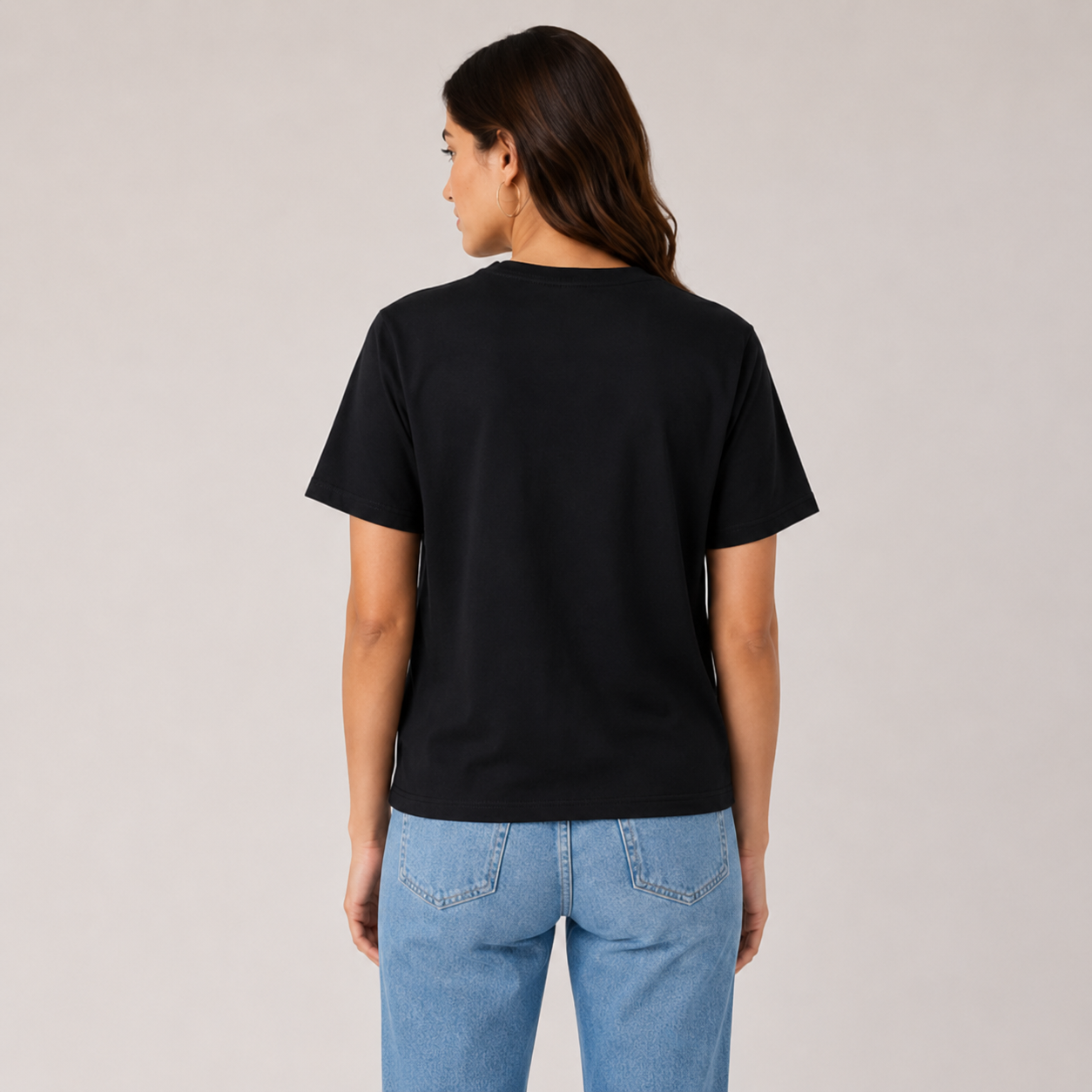 Deep Black Embroidered Tunic