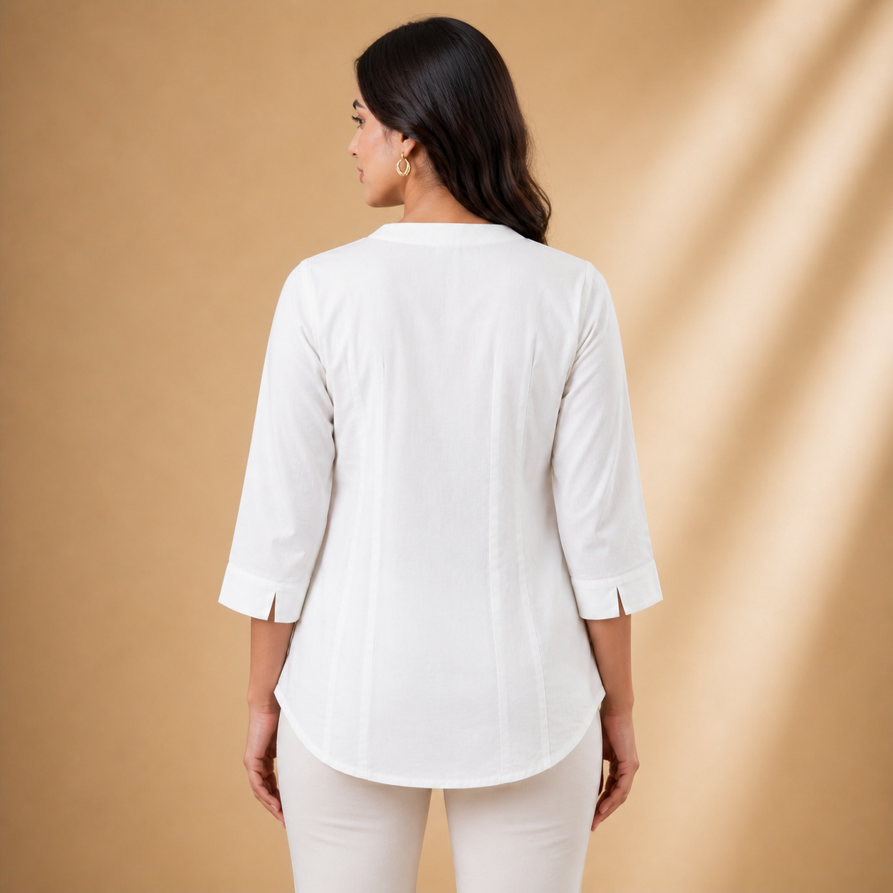 Pristine White Embroidered Tunic